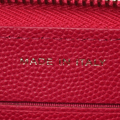 Chanel Caviar Camellia Embossed Medium Zip Around Wallet Fuchsia 7 of 9