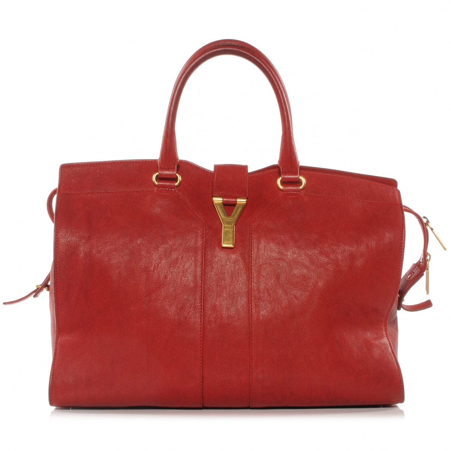 Saint Laurent Sheepskin Large Cabas ChYc Red 1 of 7