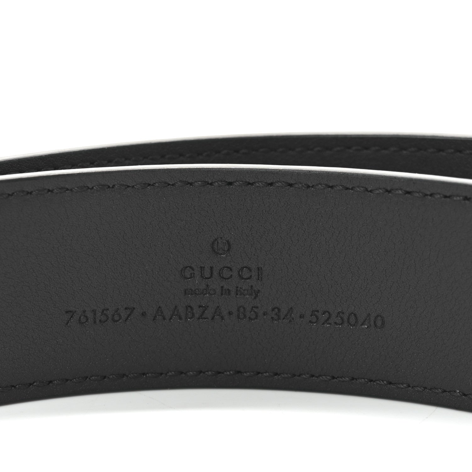 Gucci Piuma Calfskin Jumbo GG Embossed 35mm Belt 85 34 Royale 3 of 5