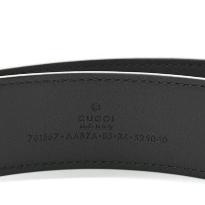 Gucci Piuma Calfskin Jumbo GG Embossed 35mm Belt 85 34 Royale 3 of 5