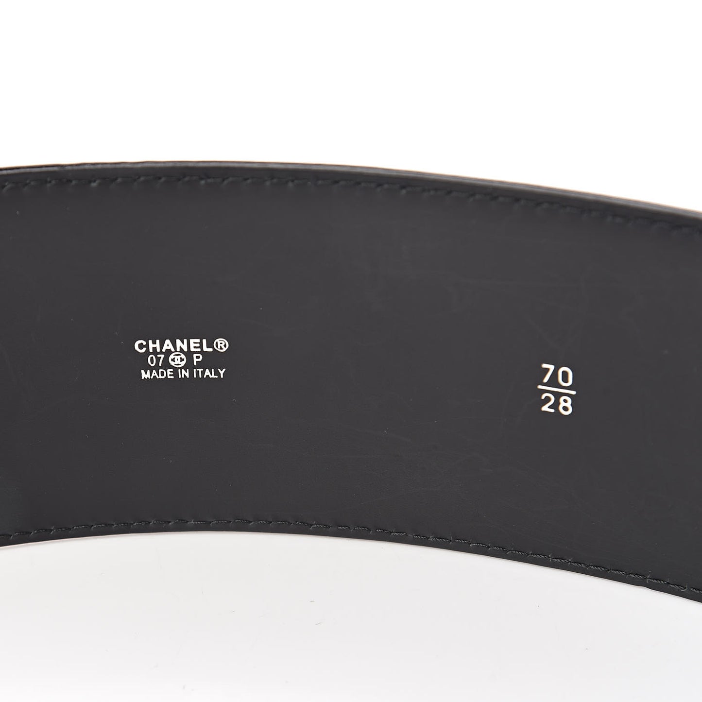 Patent Calfskin CC Wide Belt 70 28 Black