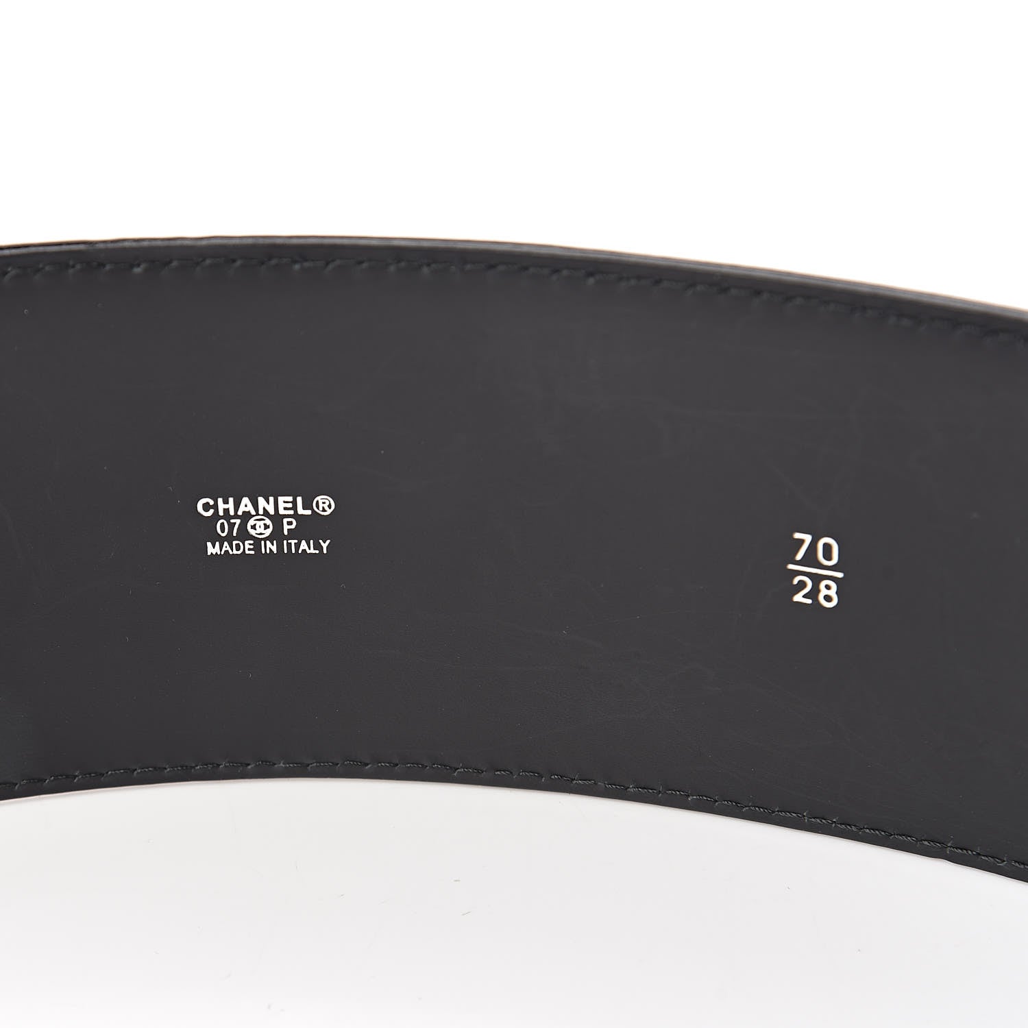 Chanel Patent Calfskin CC Wide Belt 70 28 Black 4 of 7