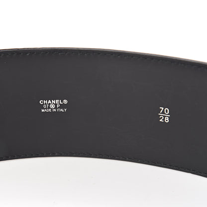 Chanel Patent Calfskin CC Wide Belt 70 28 Black 4 of 7