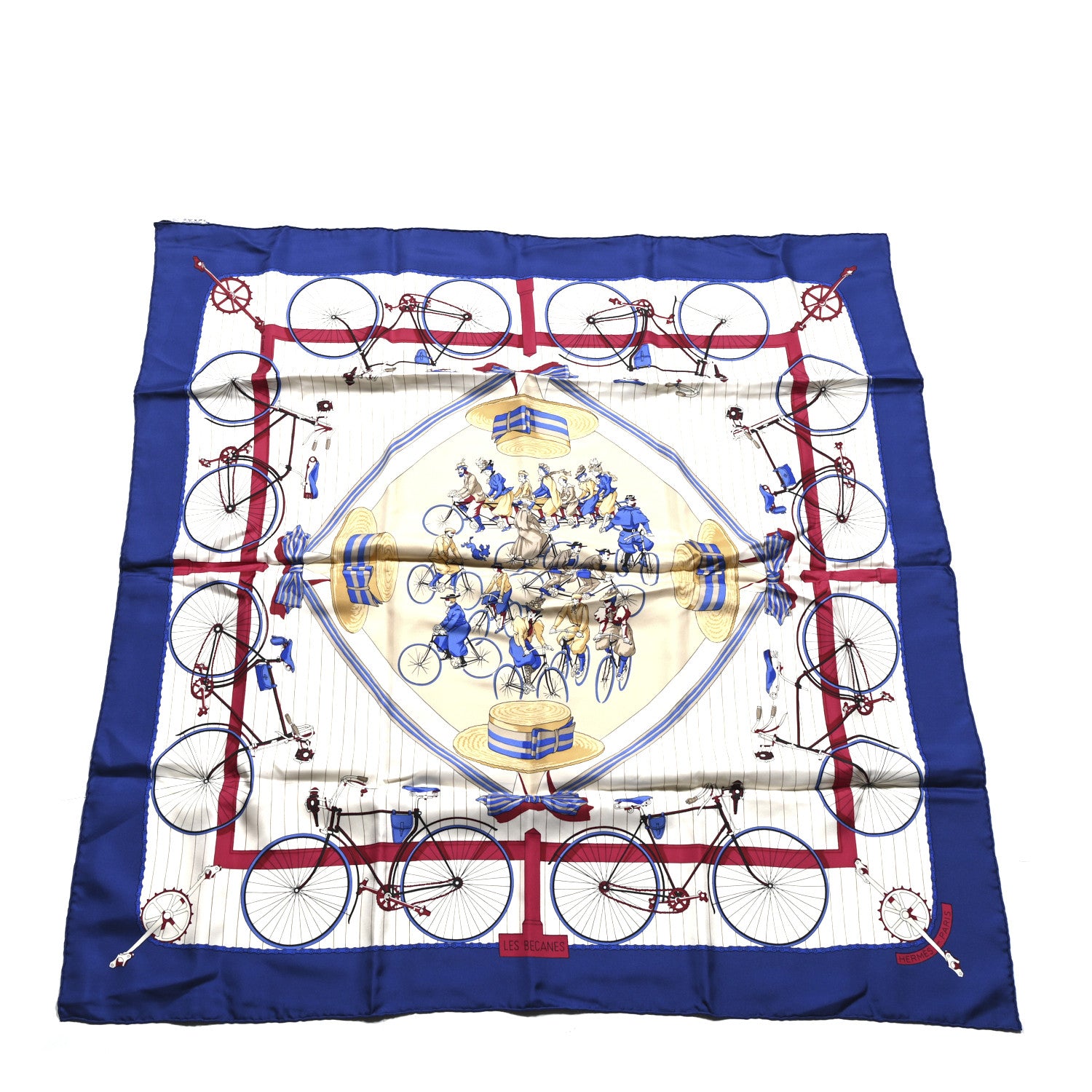 Hermes Silk Vintage Les Becanes Scarf 90 1 of 7