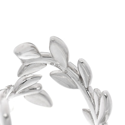 Tiffany Sterling Silver Paloma Picasso Olive Leaf Bypass Ring 46 3.75 5 of 5