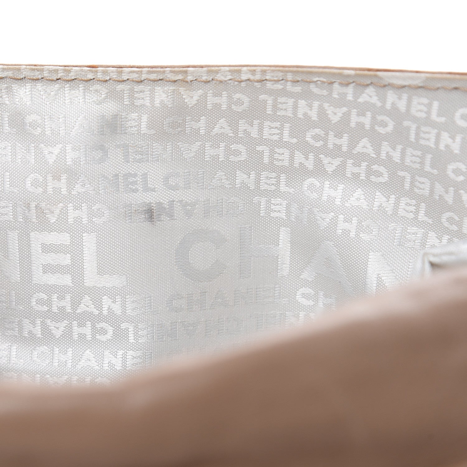 Chanel Lambskin Chain Stitch Clutch Dark Beige 15 of 18