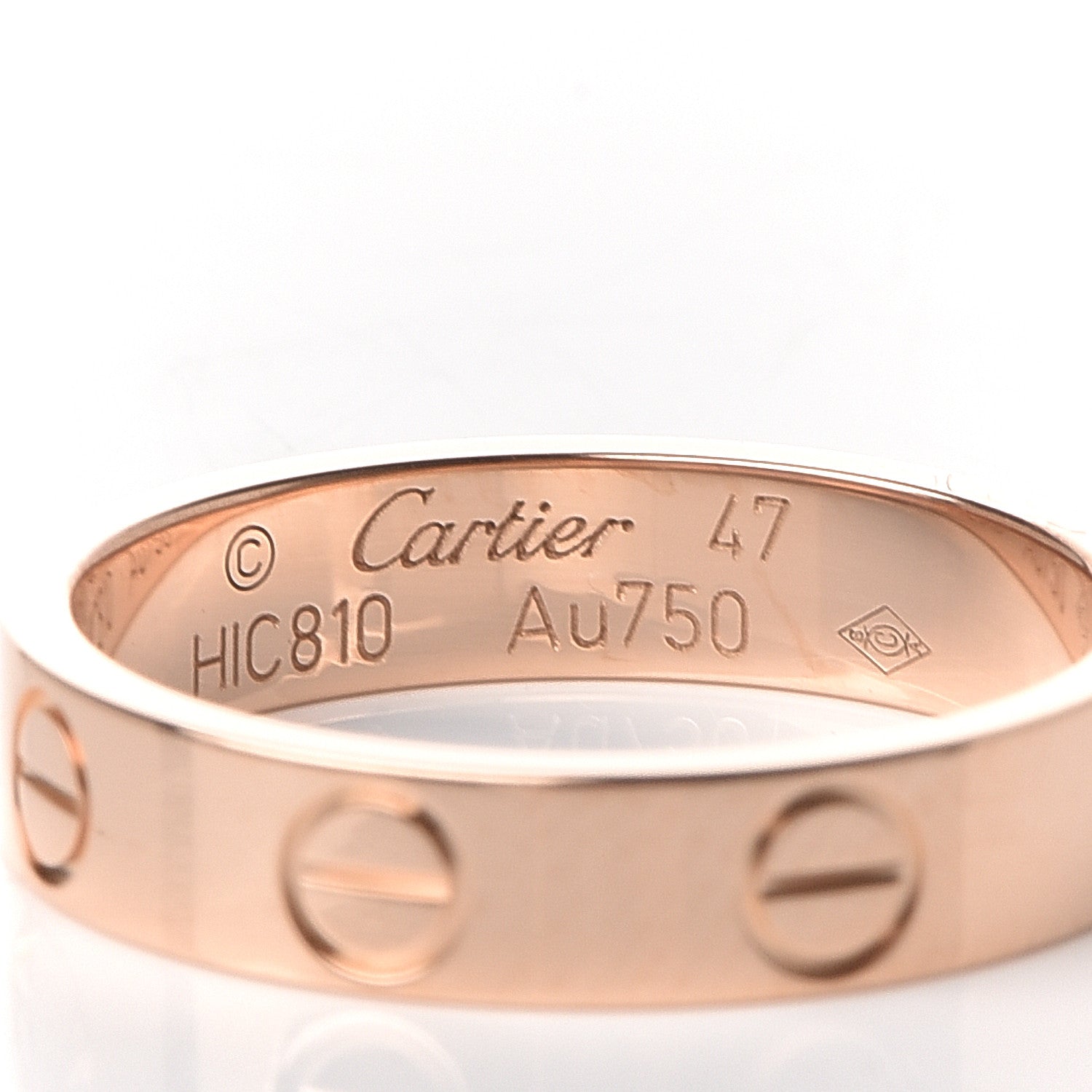 Cartier 18K Pink Gold 3.5mm LOVE Wedding Band Ring 47 4 4 of 5