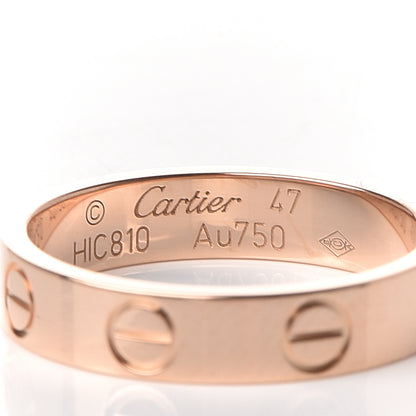 Cartier 18K Pink Gold 3.5mm LOVE Wedding Band Ring 47 4 4 of 5
