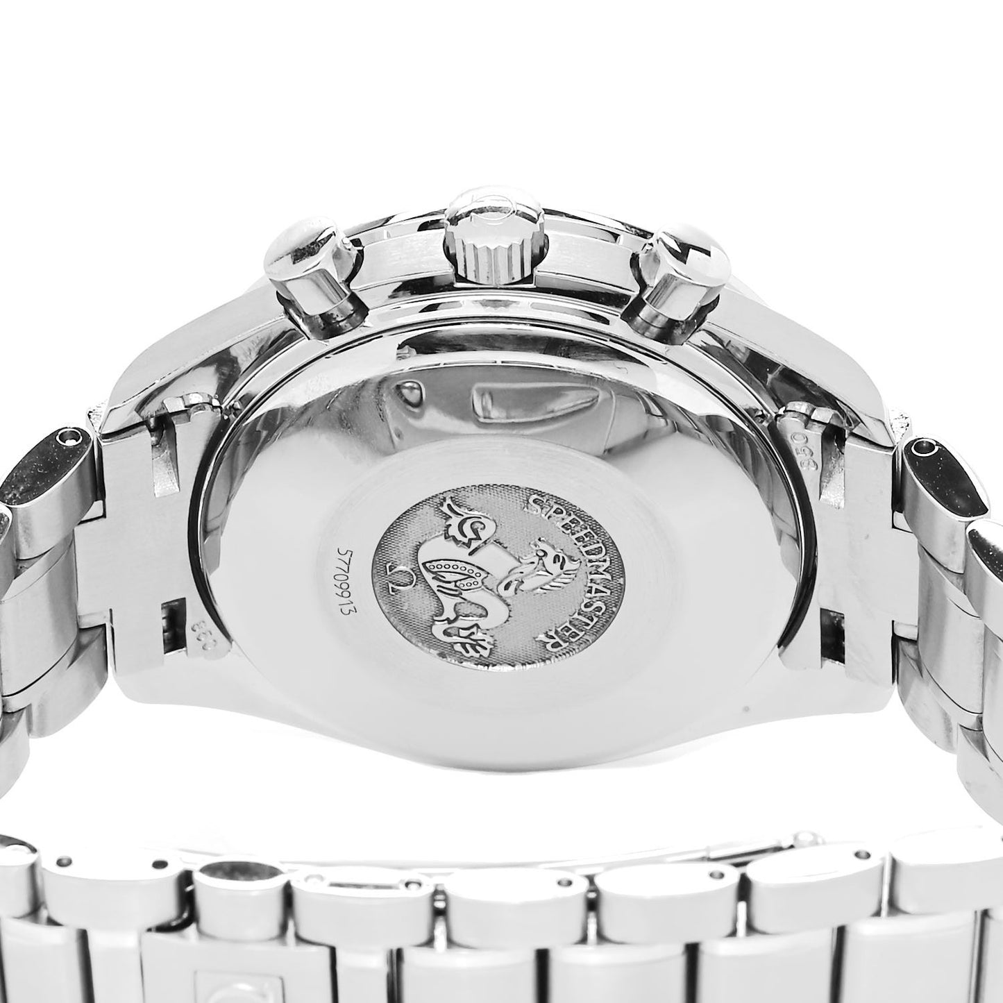 Stainless Steel 39mm Speedmaster Chronograph Automatic Watch Black 3513.50