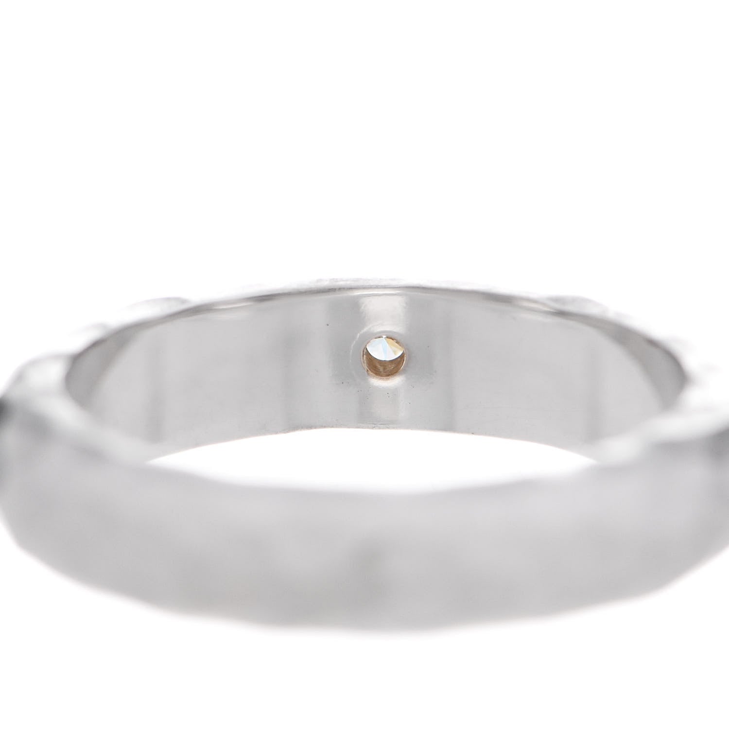 Tiffany 18K White Gold Diamond Paloma Picasso Hammered Ring 52 6 7 of 7