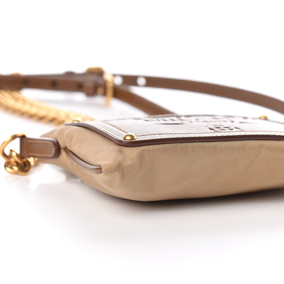 Prada Tessuto Nylon Saffiano Logo Crossbody Bag Beige 5 of 10