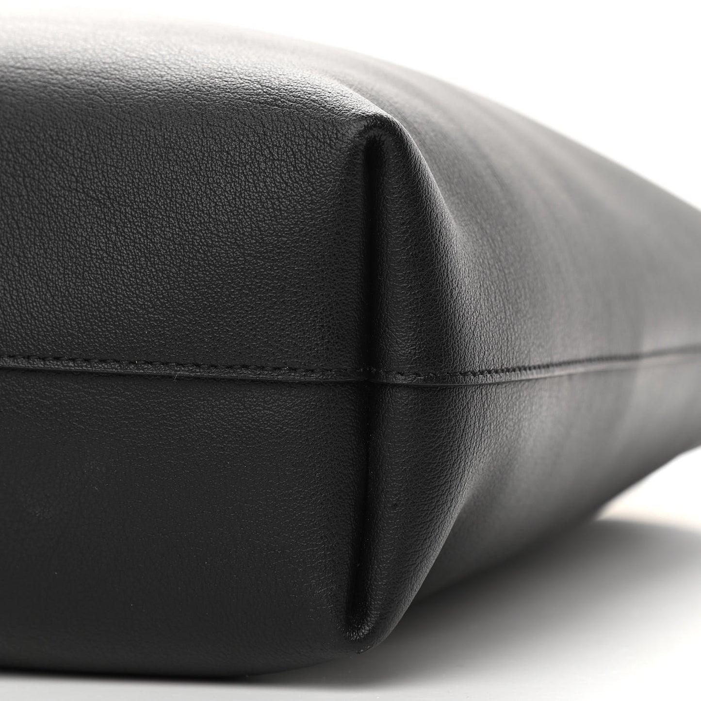 Calfskin Medium Shopper Tote Black