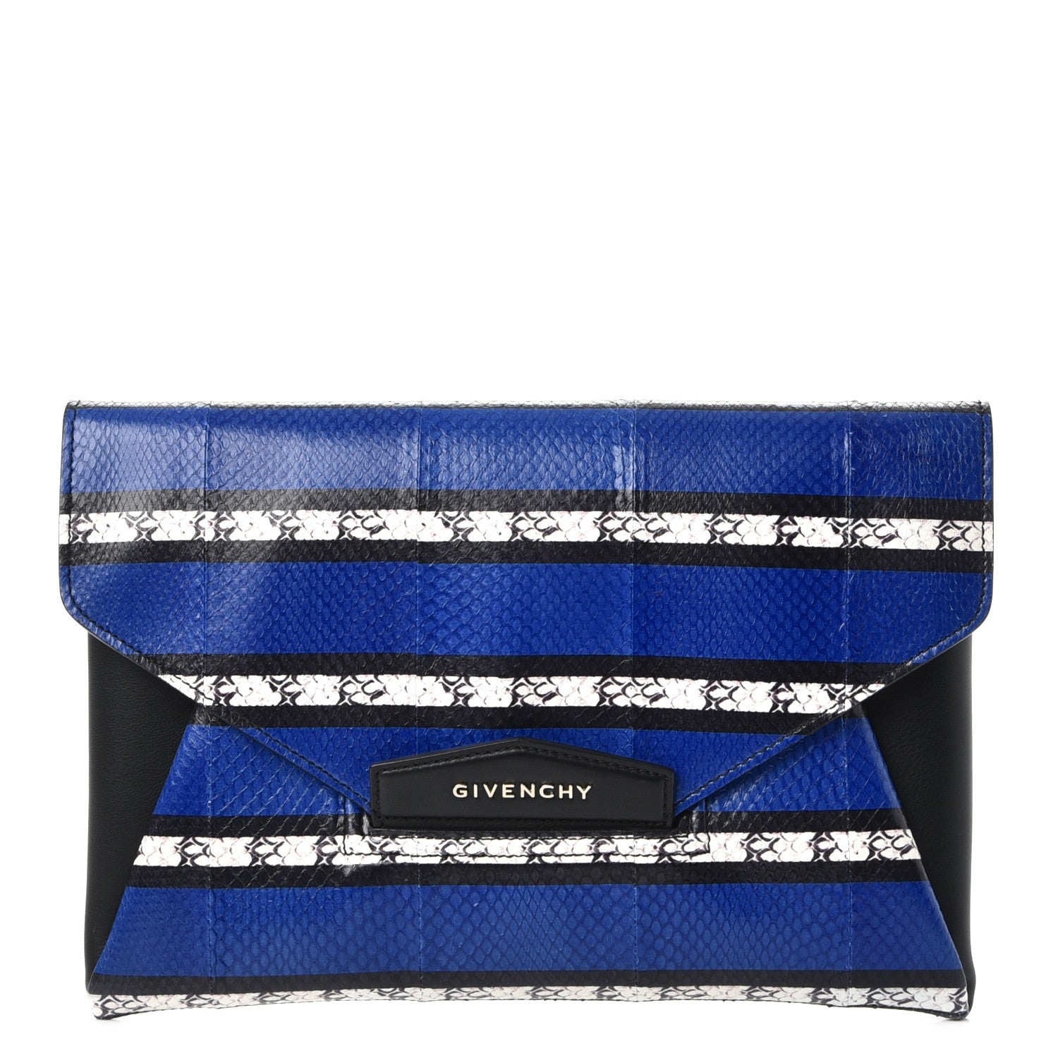 Givenchy Calfskin Ayers Antigona Envelope Clutch Blue 1 of 7