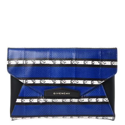 Givenchy Calfskin Ayers Antigona Envelope Clutch Blue 1 of 7