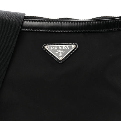 Prada Tessuto Nylon Calfskin Flat Messenger Bag Black 5 of 9