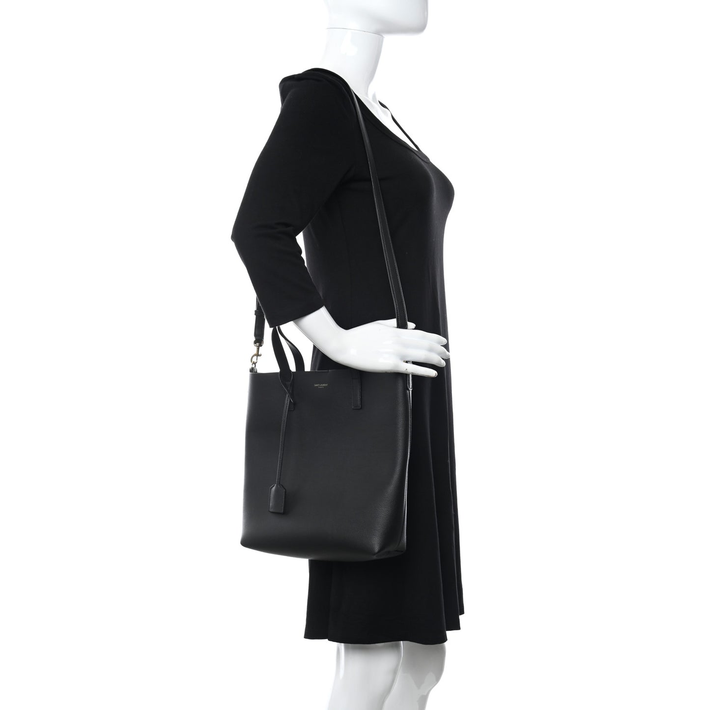 Calfskin Toy Shopping Tote Black