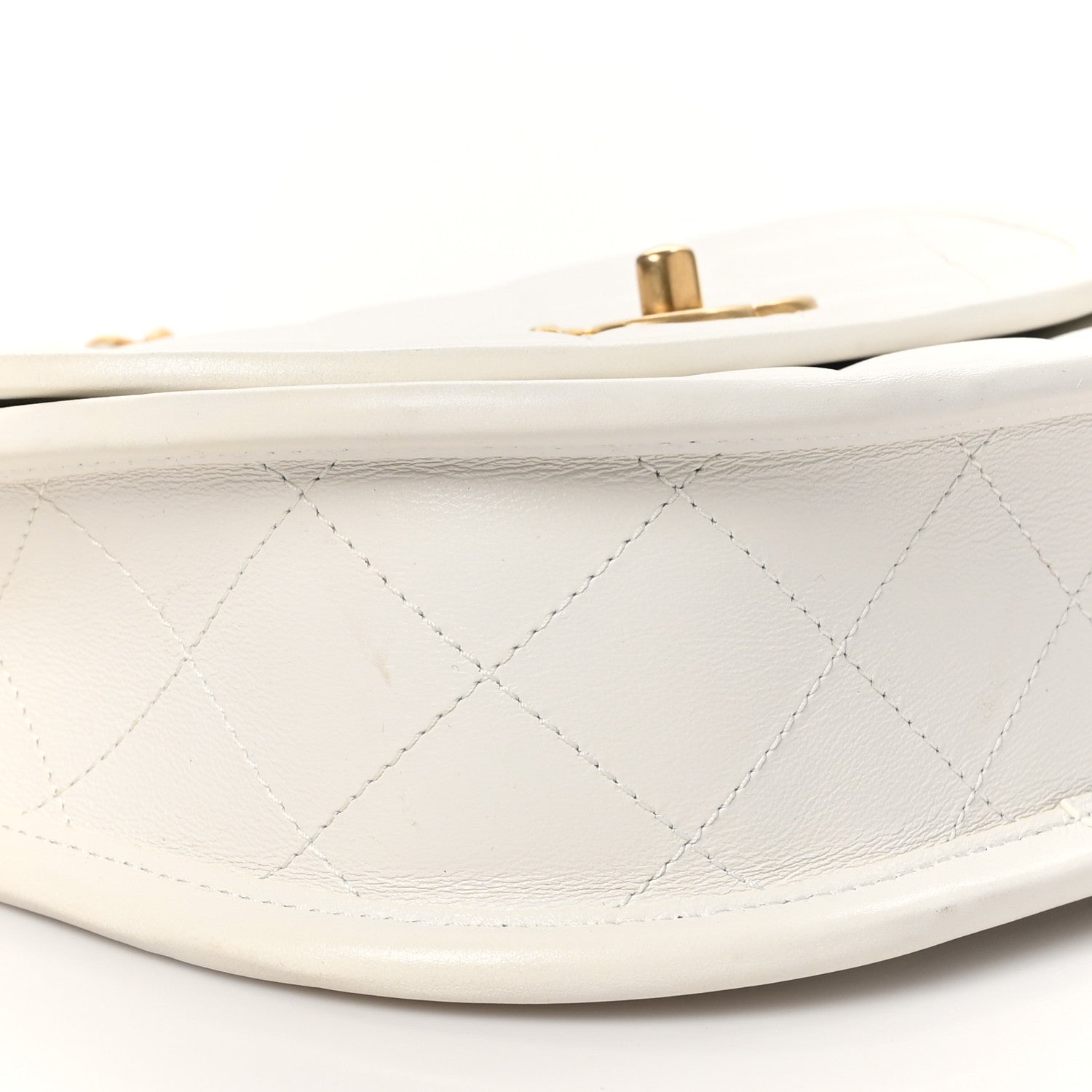 Chanel Lambskin Quilted Small Messenger Flap White 8 of 10