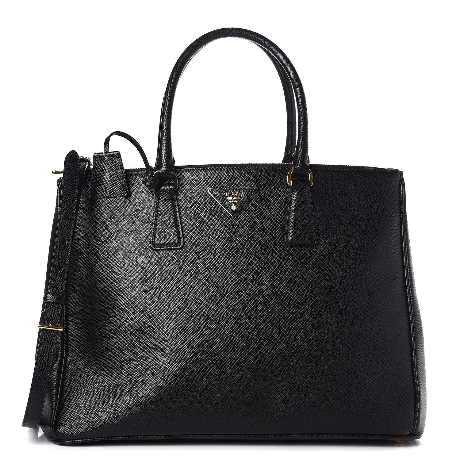 Prada Saffiano Large Galleria Double Zip Tote Black 1 of 8
