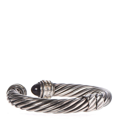 David Yurman Sterling Silver 14K Gold Amethyst 10mm Cable Classics Bracelet 3 of 5