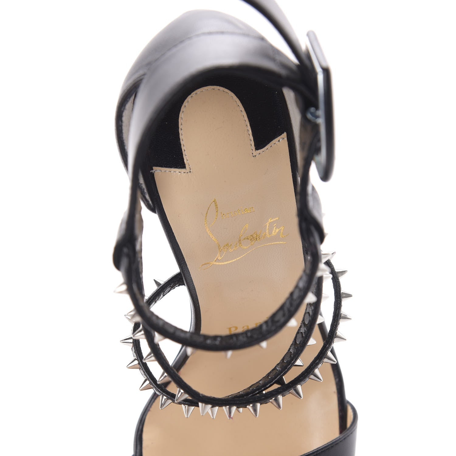 Christian Louboutin Kid Choca Lux 120 Sandals 36 Black 7 of 7