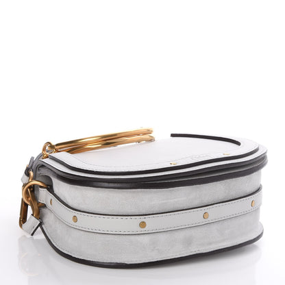 Chloe Calfskin Suede Small Nile Bracelet Bag Airy Grey 5 of 7