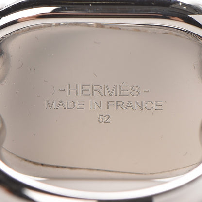 Hermes Palladium Lizard Odyssee Ring 52 6.25 Bleu Sapphire 4 of 5