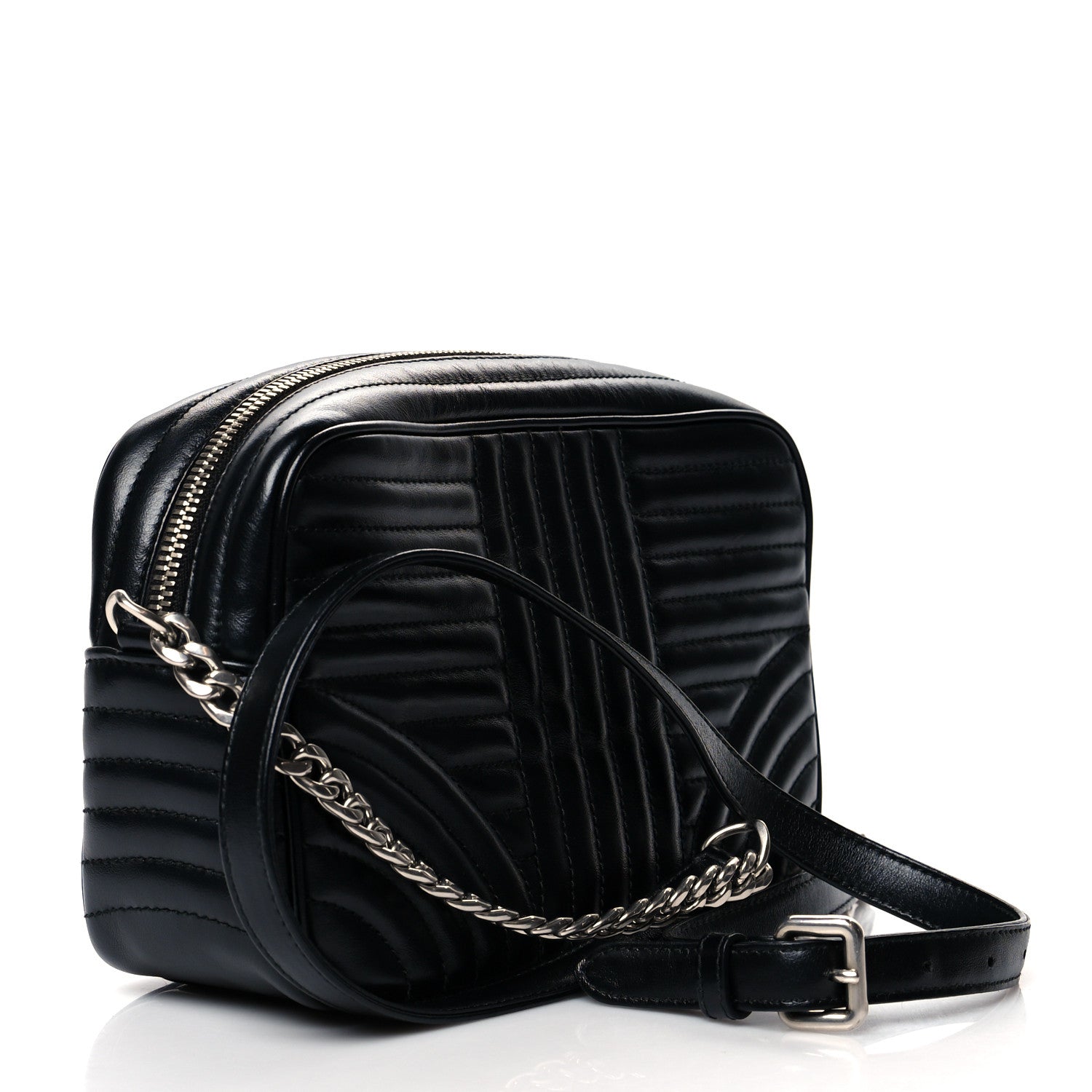 Prada Soft Calfskin Diagramme Crossbody Bag Black 3 of 9