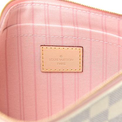 Louis Vuitton Damier Azur Neverfull MM GM Pochette Rose Ballerine 6 of 8