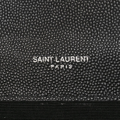 Saint Laurent Grain De Poudre Small Monogram Kate Satchel Black 5 of 7