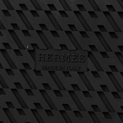 Hermes Calfskin Womens Chypre Sandals 37.5 Black 7 of 9