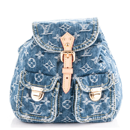 Louis Vuitton Denim Sac a Dos Backpack PM Blue 1 of 7