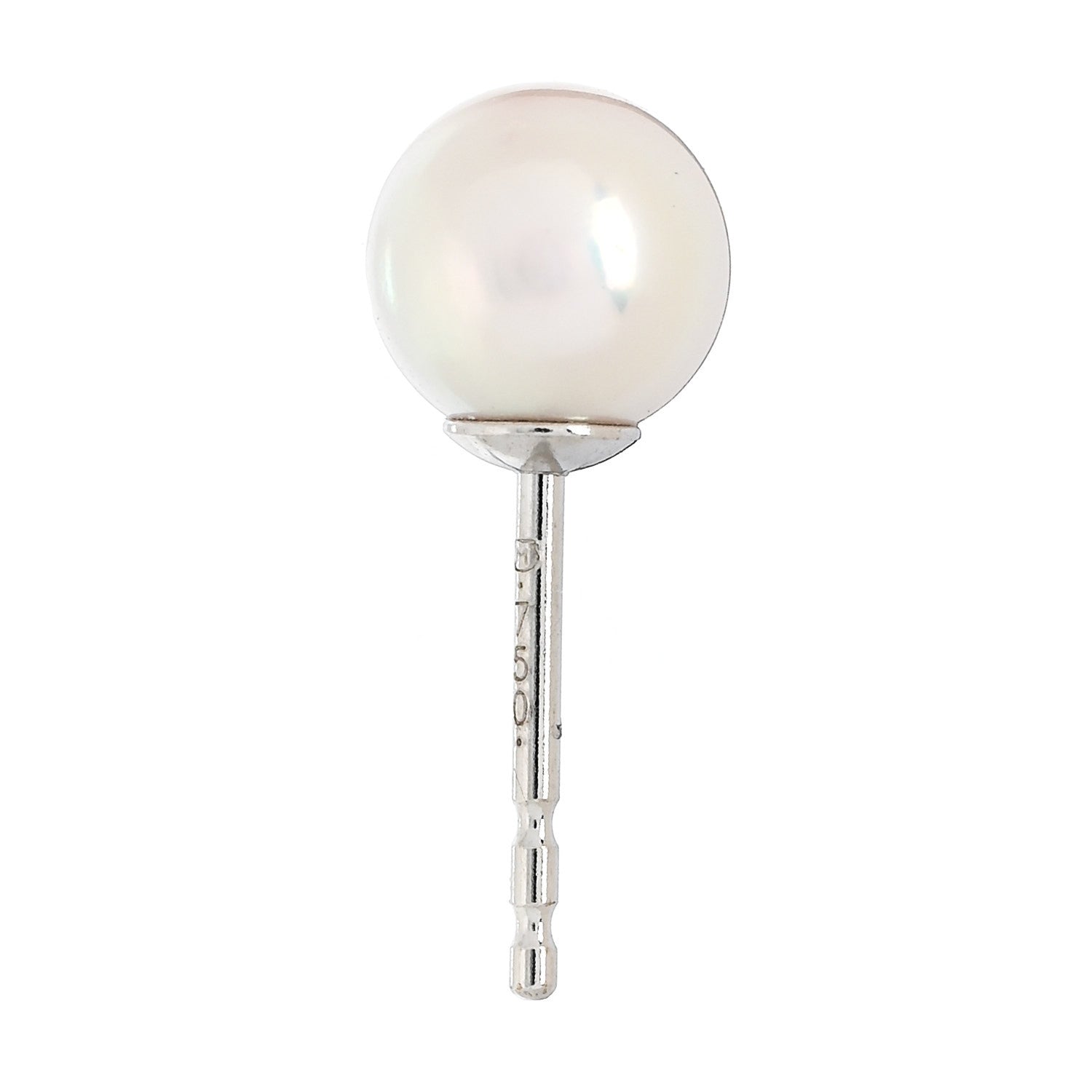 Mikimoto 18K White Gold Akoya Cultured Pearl 6-6.5mm Stud Earrings 4 of 5