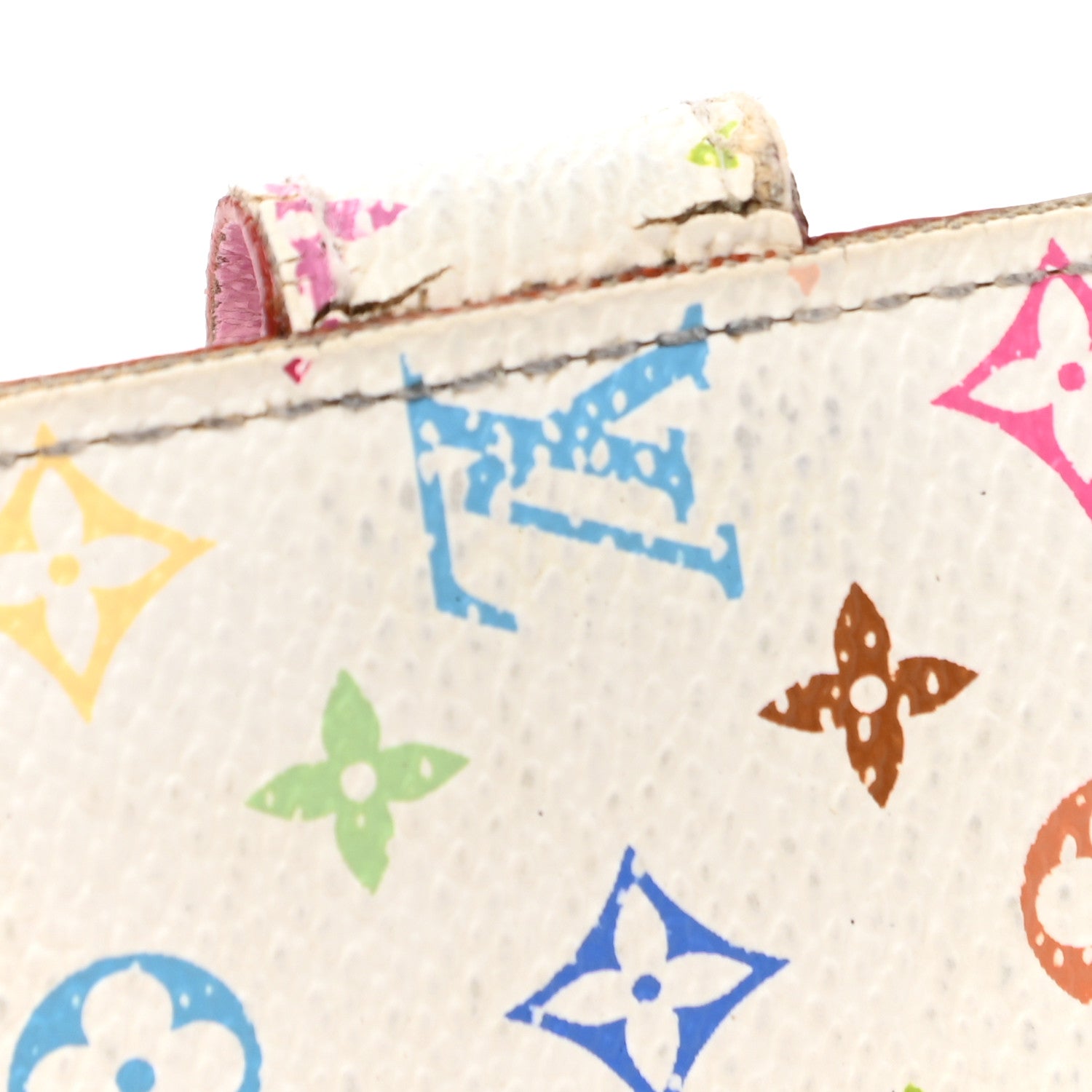 Louis Vuitton Monogram Multicolor Small Ring Agenda Cover White Litchi 12 of 12