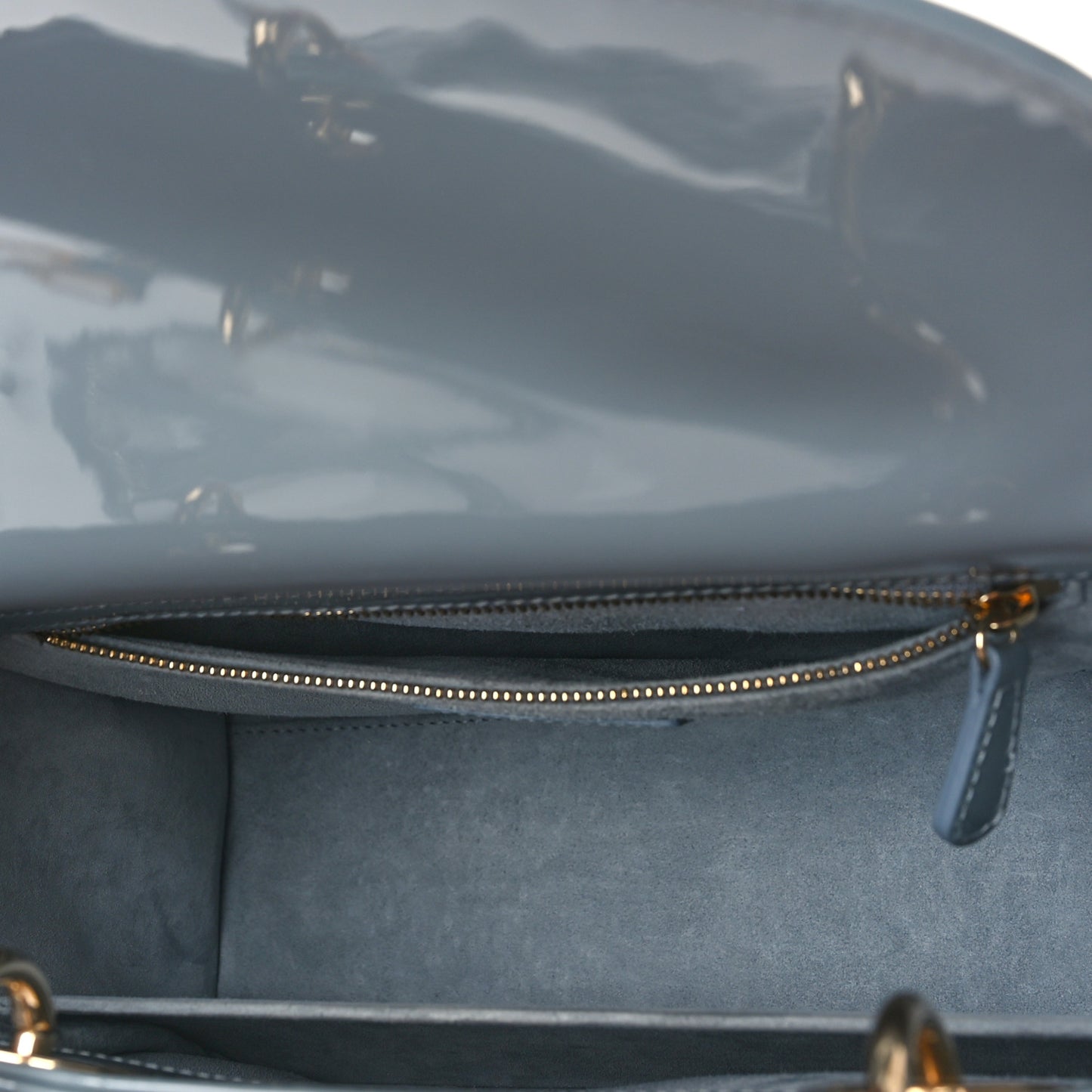 Patent Cannage Medium Lady Dior Cloud Blue