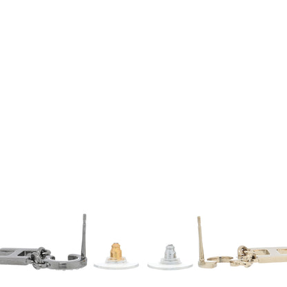 Chanel Crystal Pearl Chanel Bright Young Things Earrings Gold Ruthenium 3 of 4