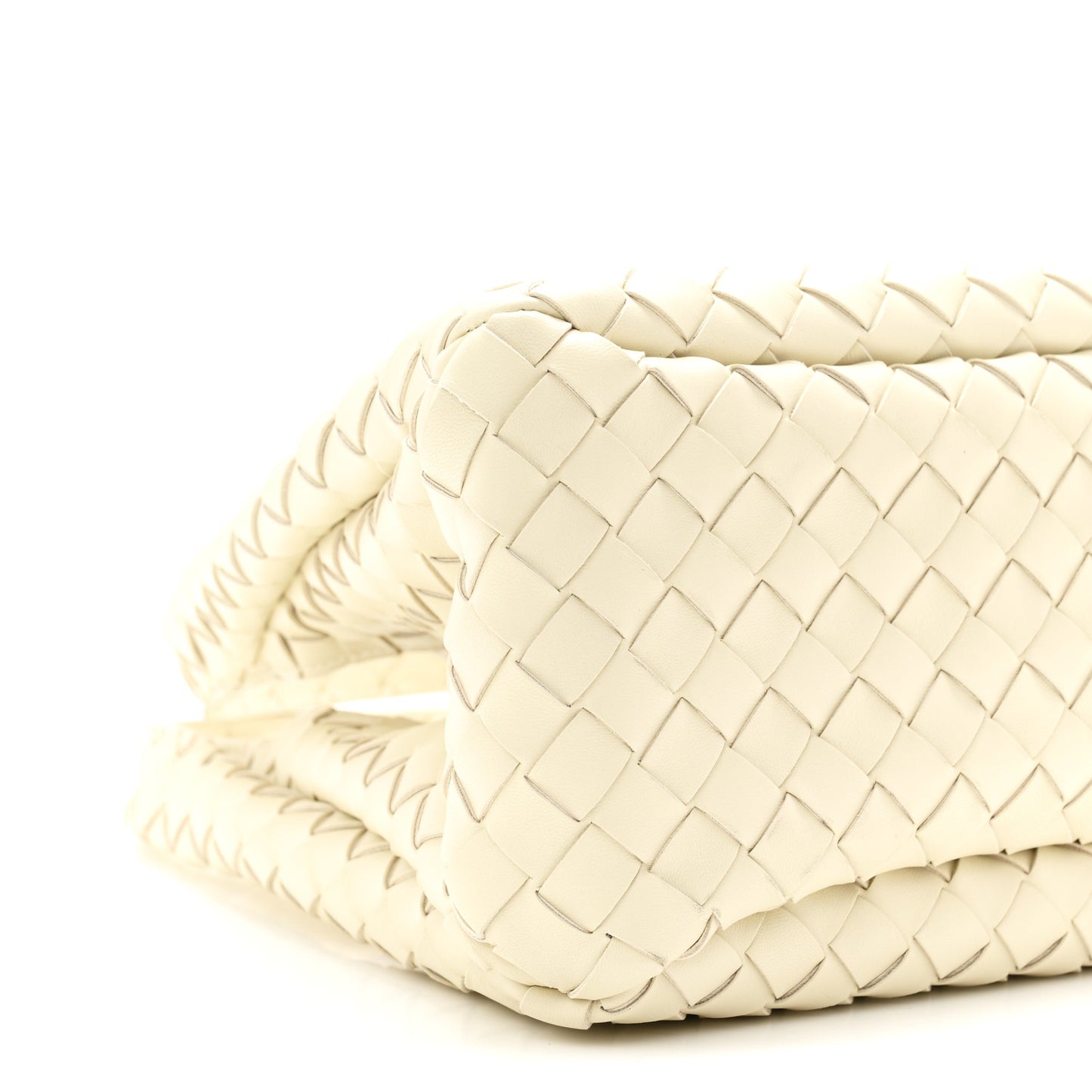 Nappa Intrecciato Small Campana Shoulder Bag Sea Salt