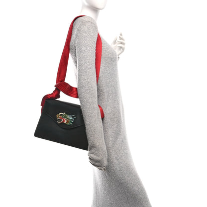 Gucci Calfskin Naga Dragon Small Shoulder Bag Black 2 of 11