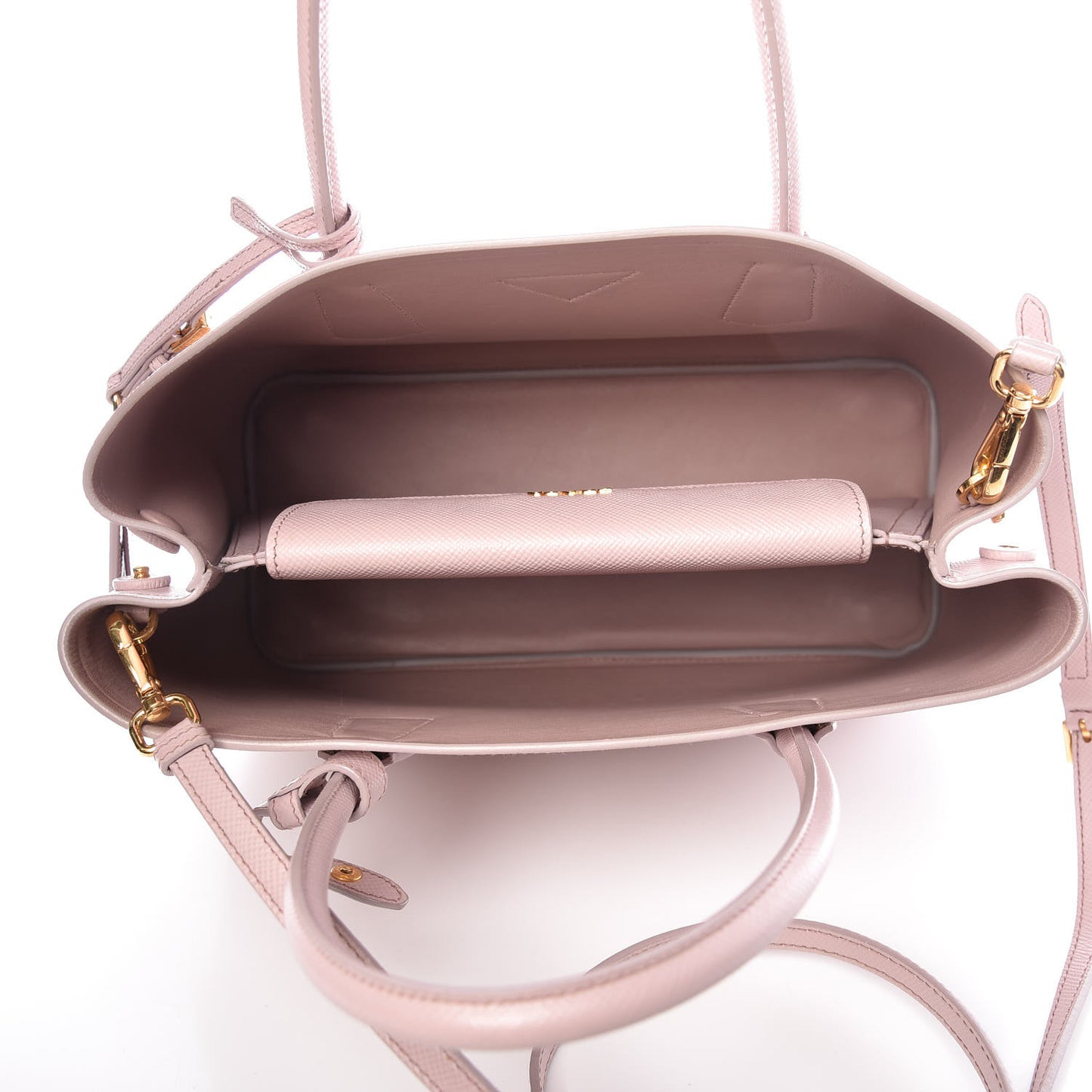 Saffiano Cuir Medium Double Bag Mughetto