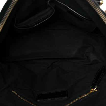 Burberry Bridle Calfskin House Check Small Orchard Bowling Bag Black 5 of 9