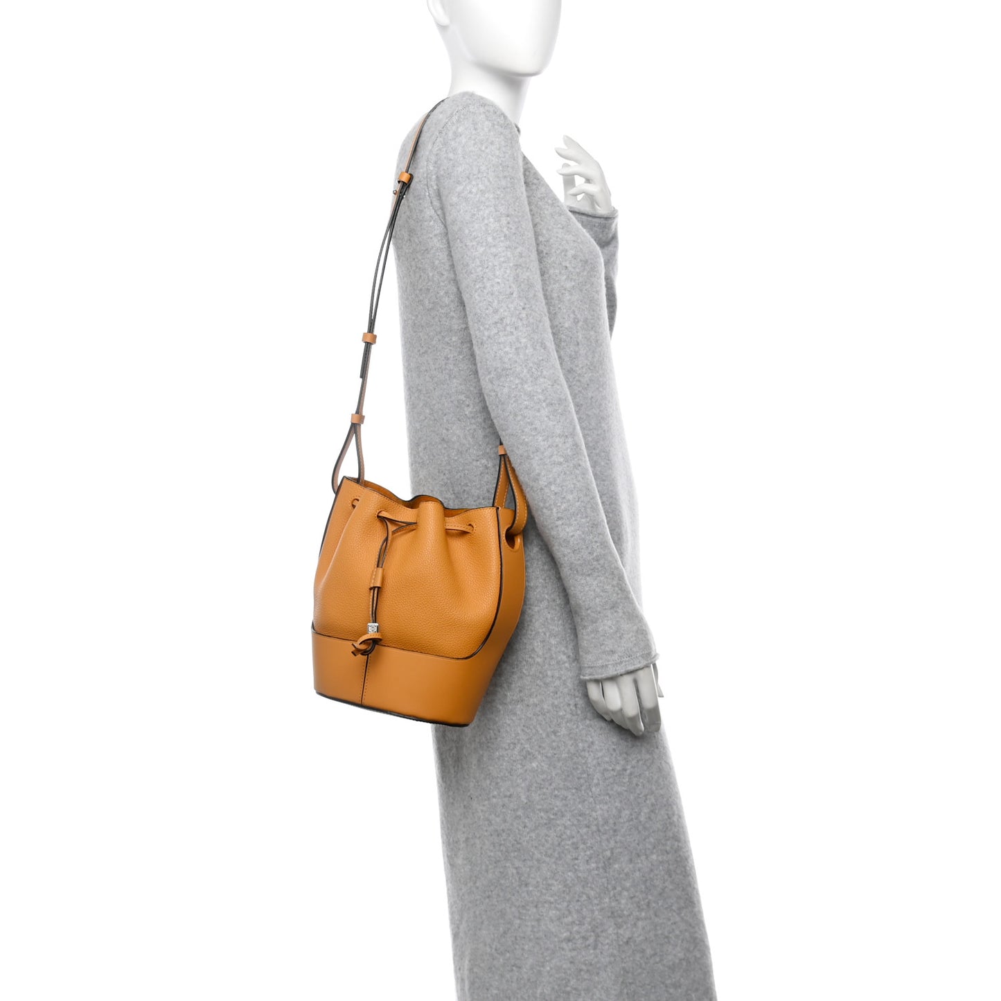 Calfskin Small Balloon Bucket Bag Yellow