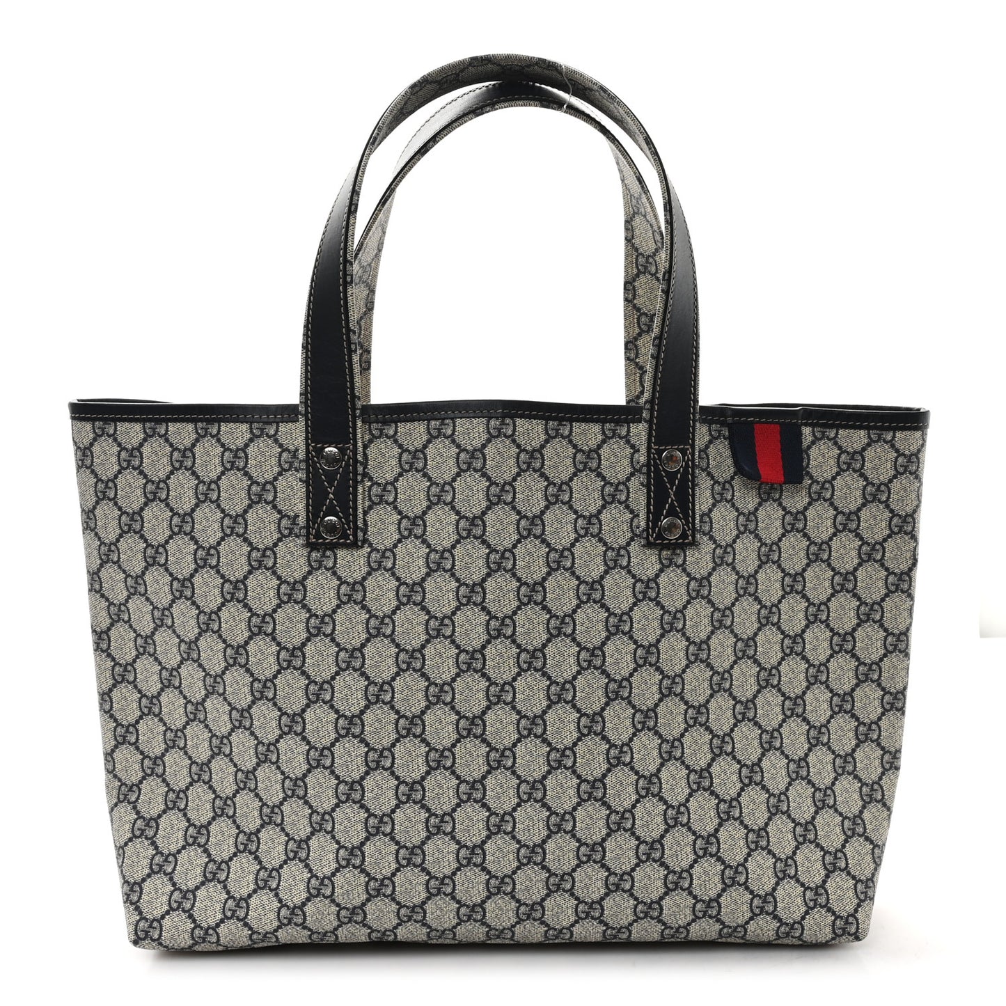GG Plus Monogram Medium Signature Web Loop Tote Navy