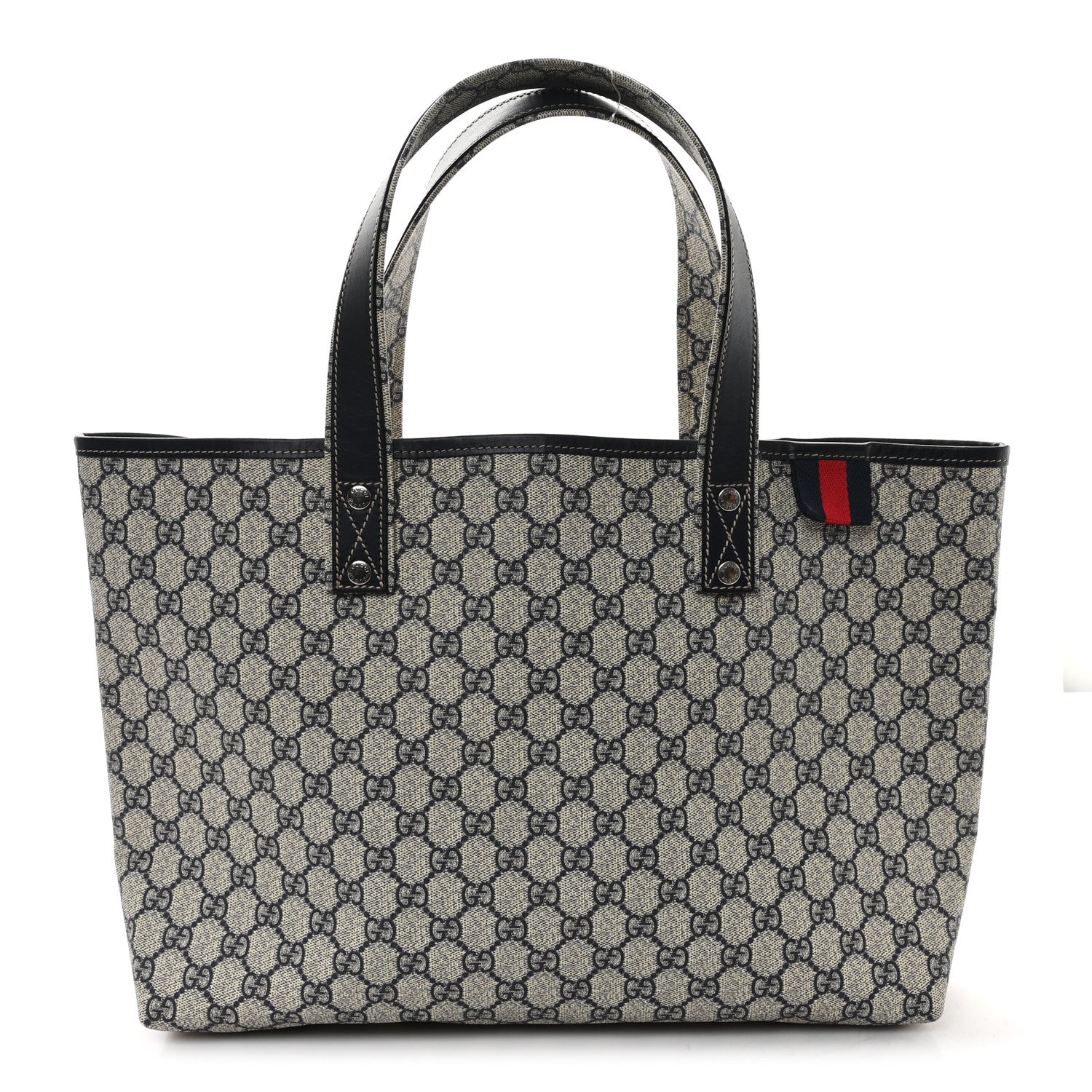 Gucci GG Plus Monogram Medium Signature Web Loop Tote Navy 1 of 10