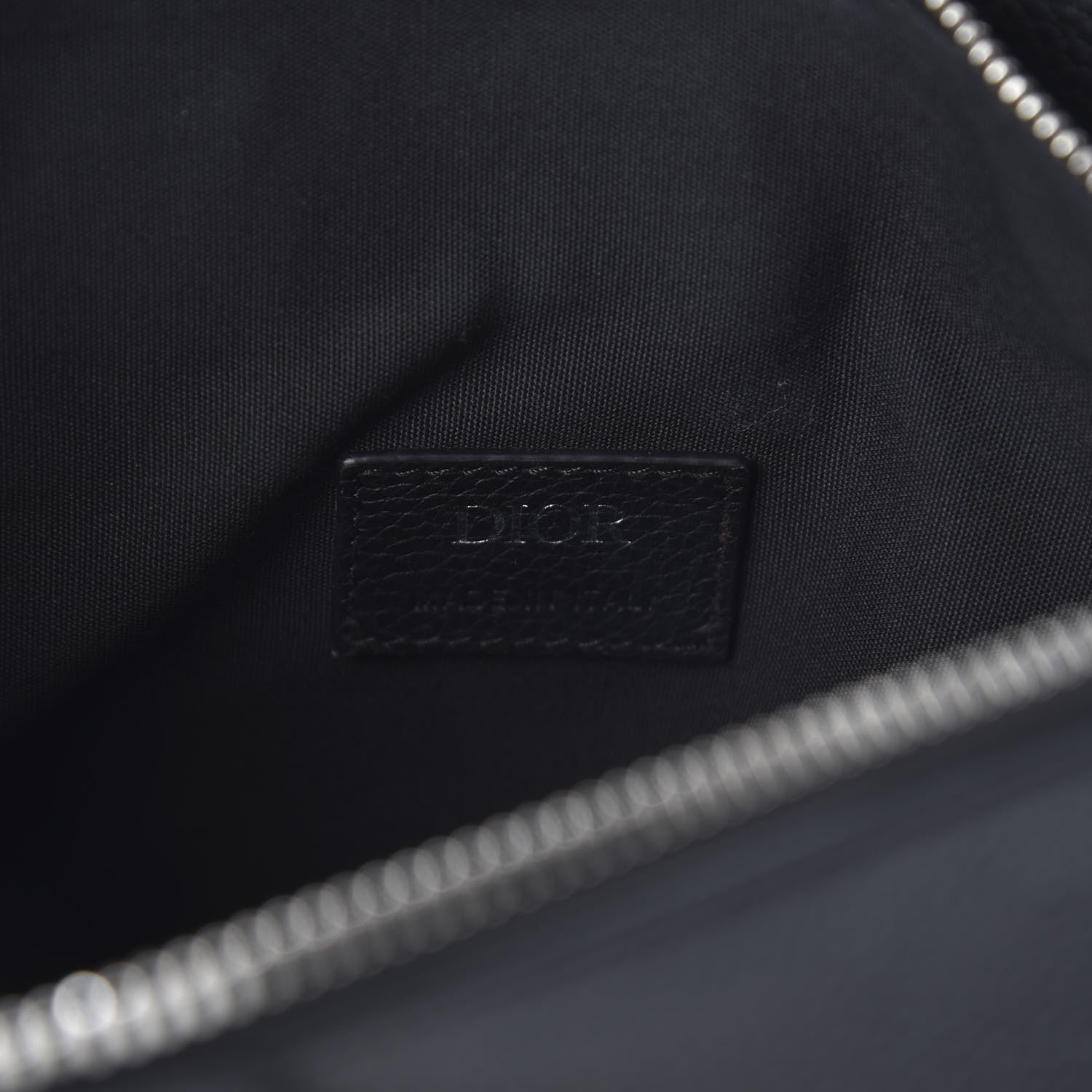 Christian Dior Grained Calfskin Kim Jones Saddle Bag Black 6 of 12