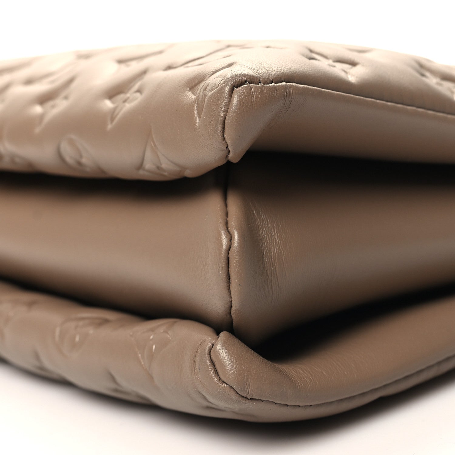 Louis Vuitton Lambskin Embossed Monogram Coussin MM Taupe 11 of 11
