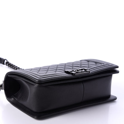 Chanel Caviar Quilted Medium Boy Flap So Black 4 of 12