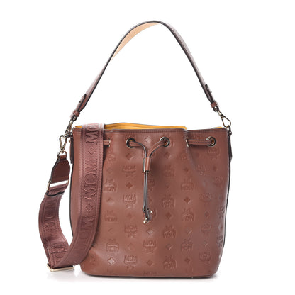 MCM Calfskin Ottomar Monogram Essential Bucket Brown 1 of 10