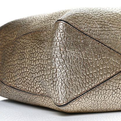 Burberry Metallic Signature Grain Medium Lindburn Hobo Gold 8 of 13