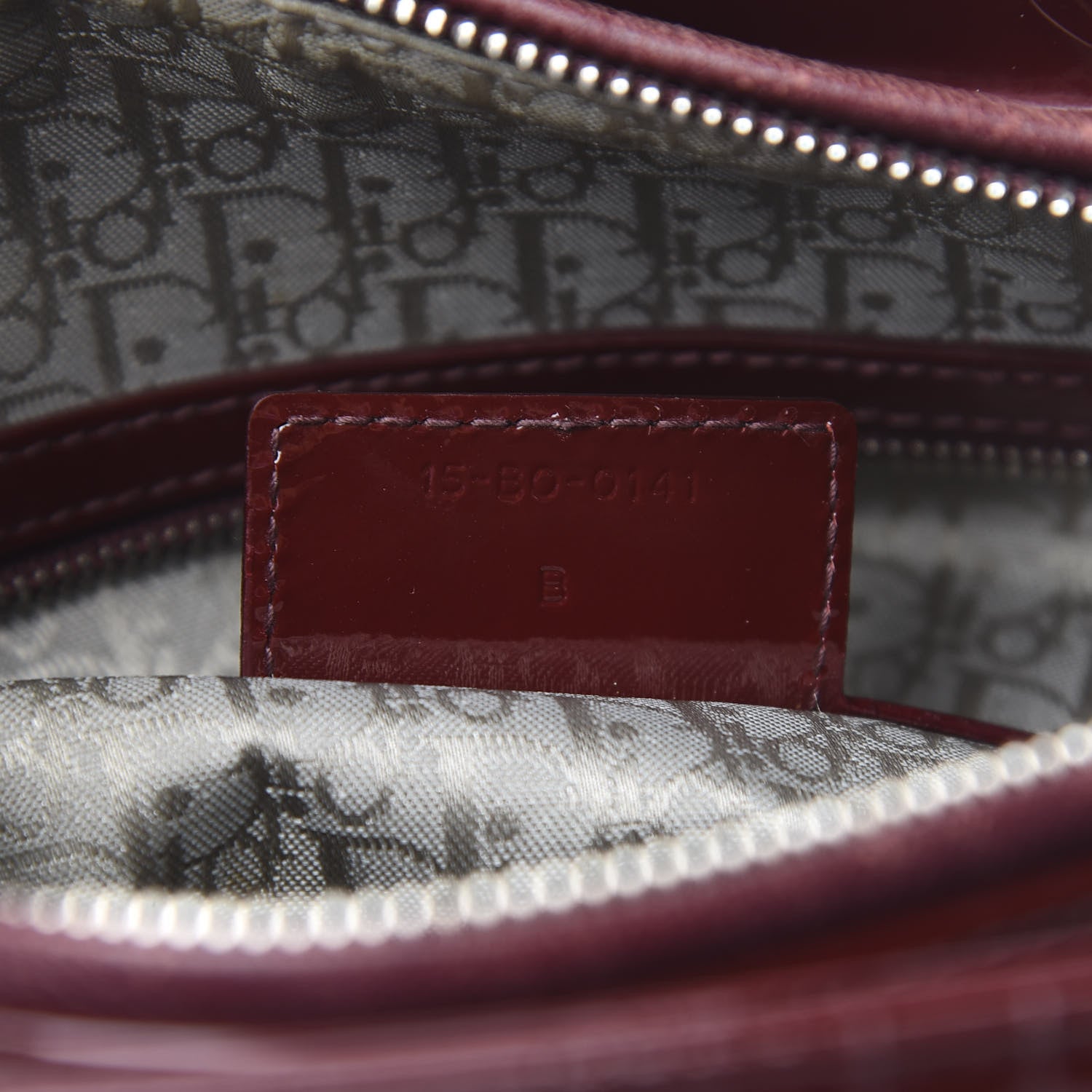 Christian Dior Patent Cannage Large Lady Dior Burgundy 8 of 12