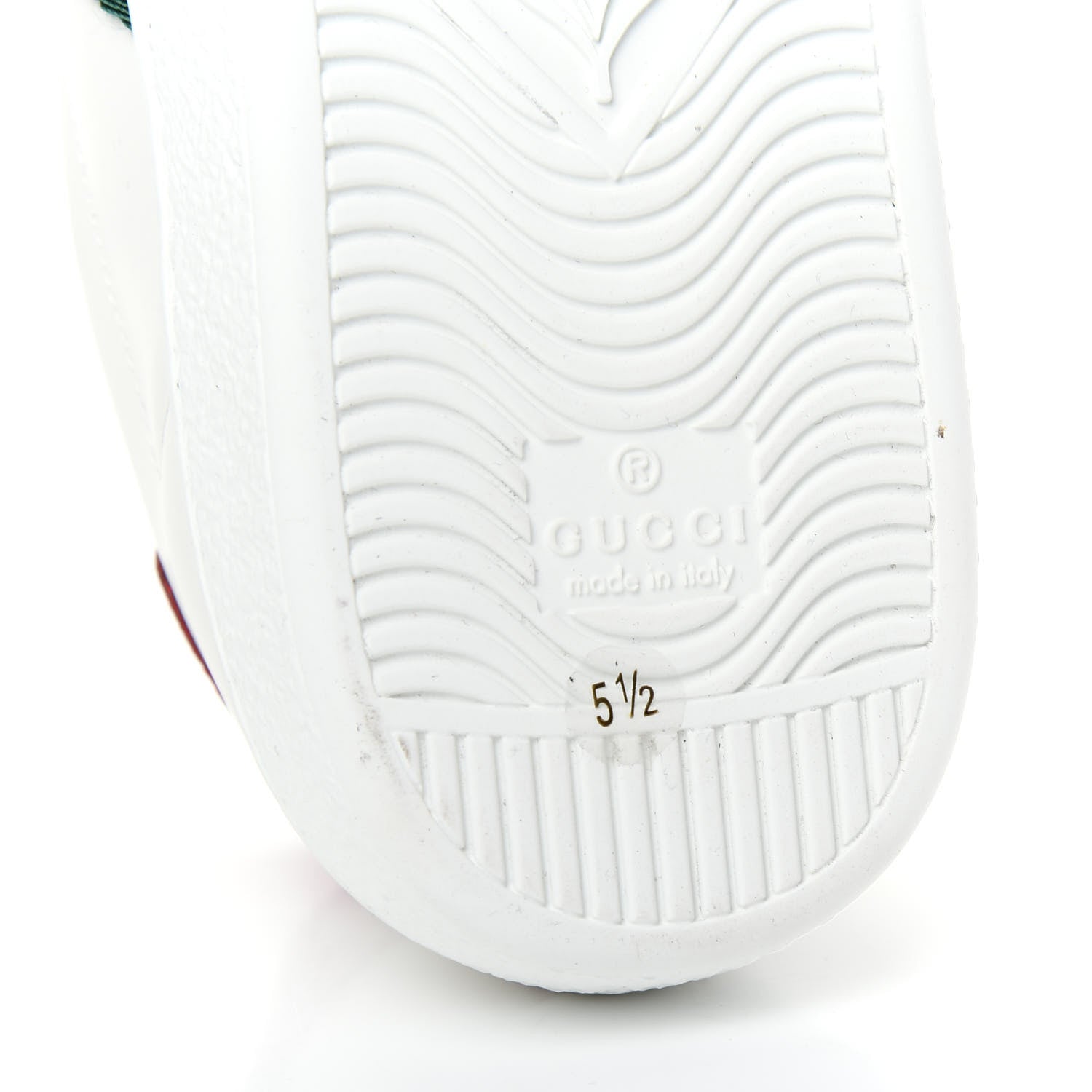 Gucci Calfskin Web Mens Gucci Band Ace Sneakers 5.5 White 9 of 11