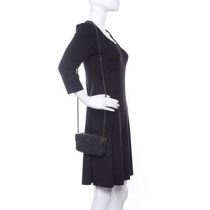 Chanel Iridescent Caviar Quilted Small Clutch With Chain Black 2 of 10